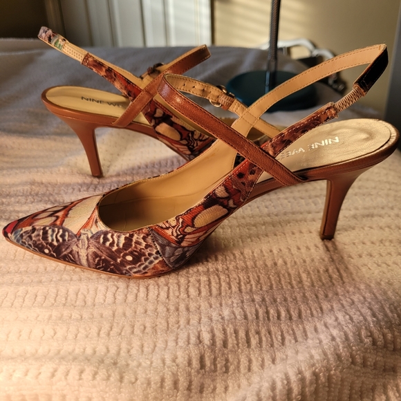 NINE WEST MULTICOLOR MARGOT BUTTERFLY PRINT SLING BACK SHOE - Picture 16 of 16
